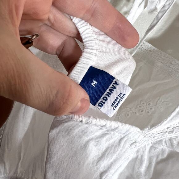 Old Navy White Flutter Sleeve Dress - Picture 6 of 6